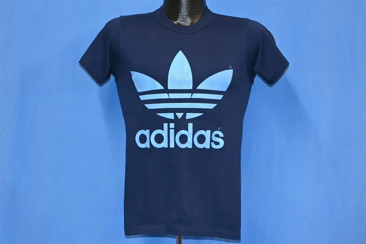 80s Adidas Three Stripe Trefoil Logo t-shirt Small