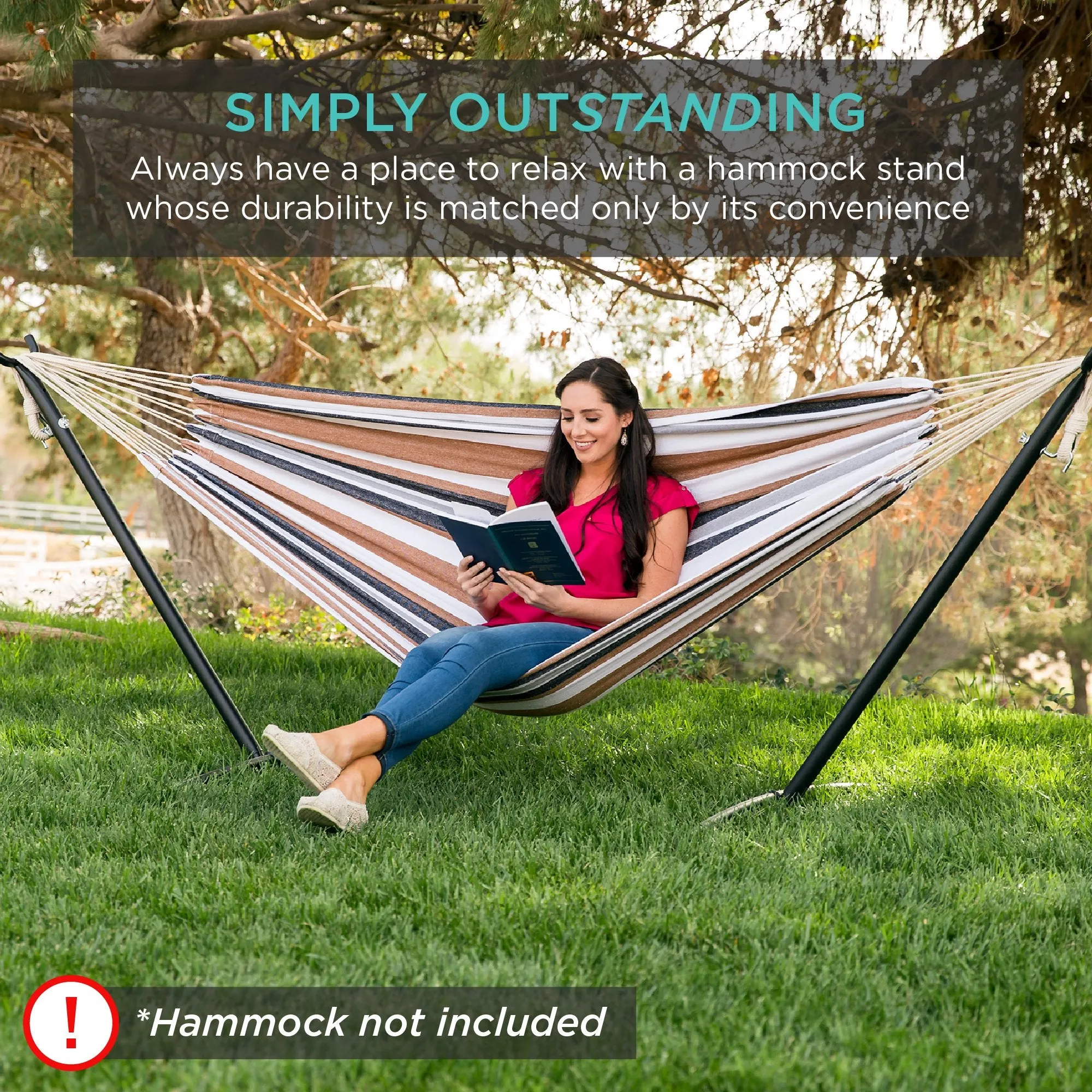 9ft Portable Heavy-Duty Steel Hammock Stand w/ Carrying Case