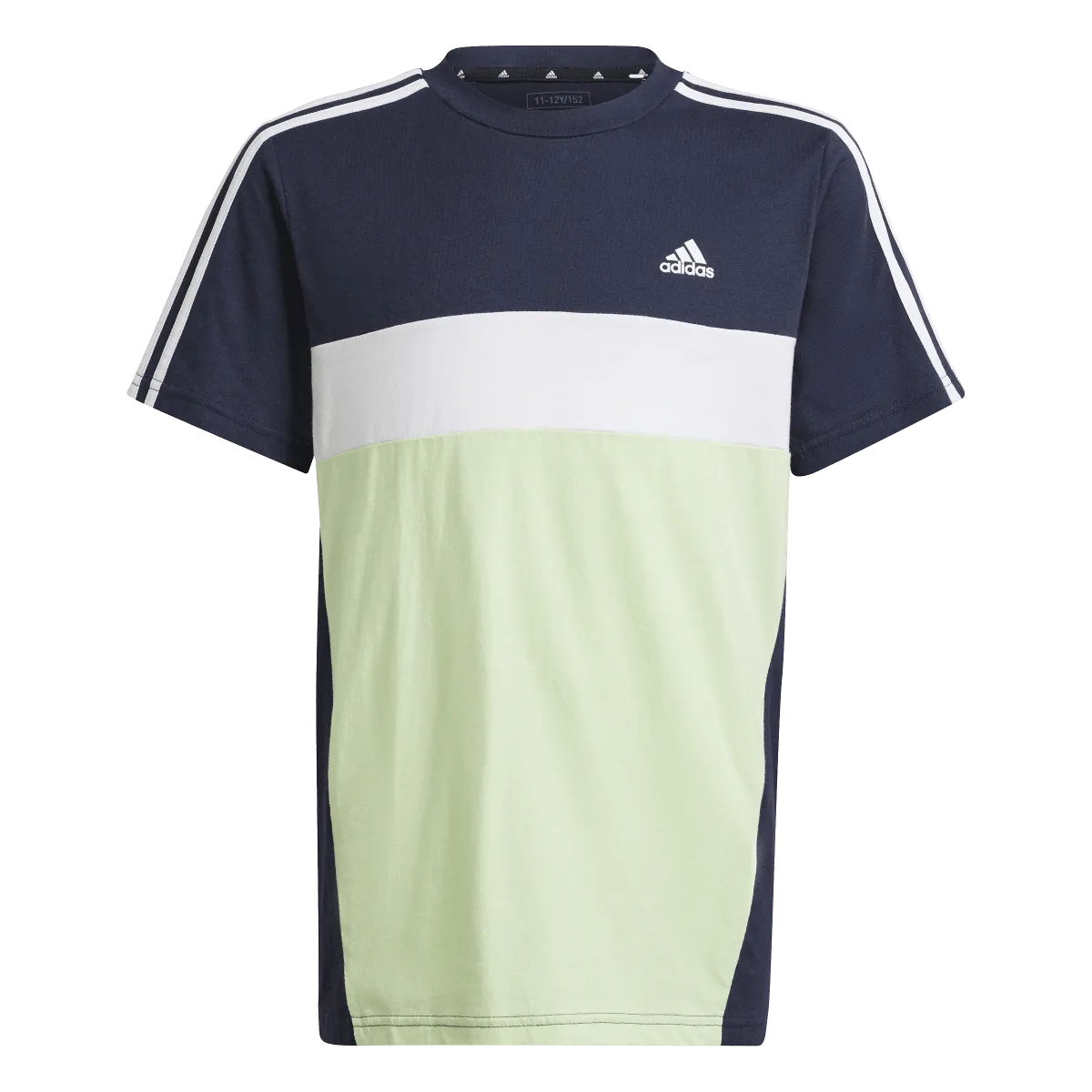 adidas 3 Stripe TIB Tee - Boys - Legend Ink/Semi Green Spark/White