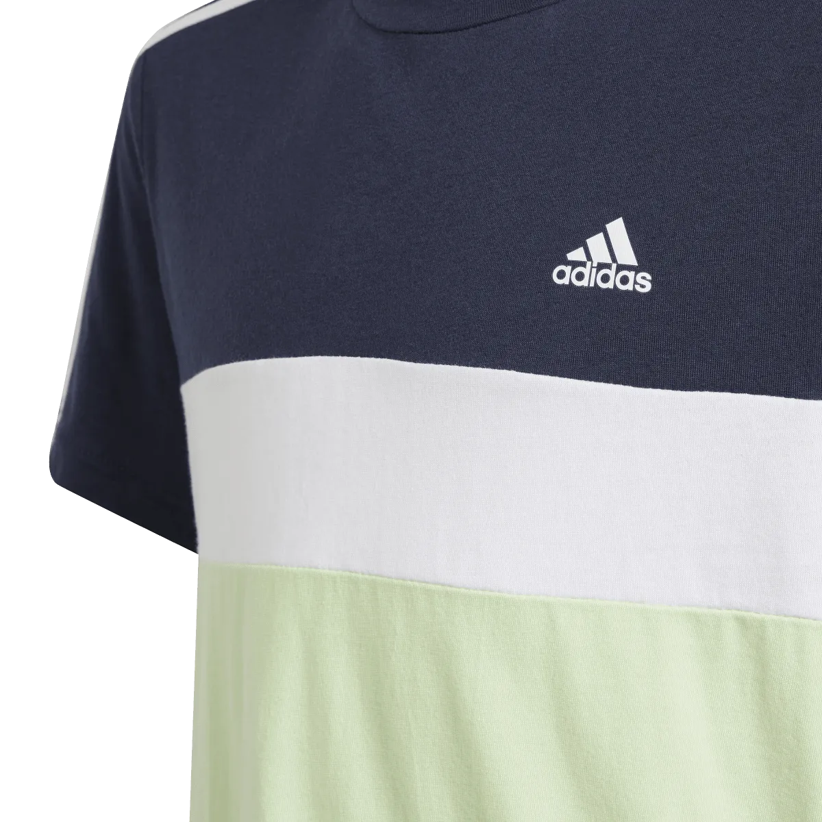 adidas 3 Stripe TIB Tee - Boys - Legend Ink/Semi Green Spark/White