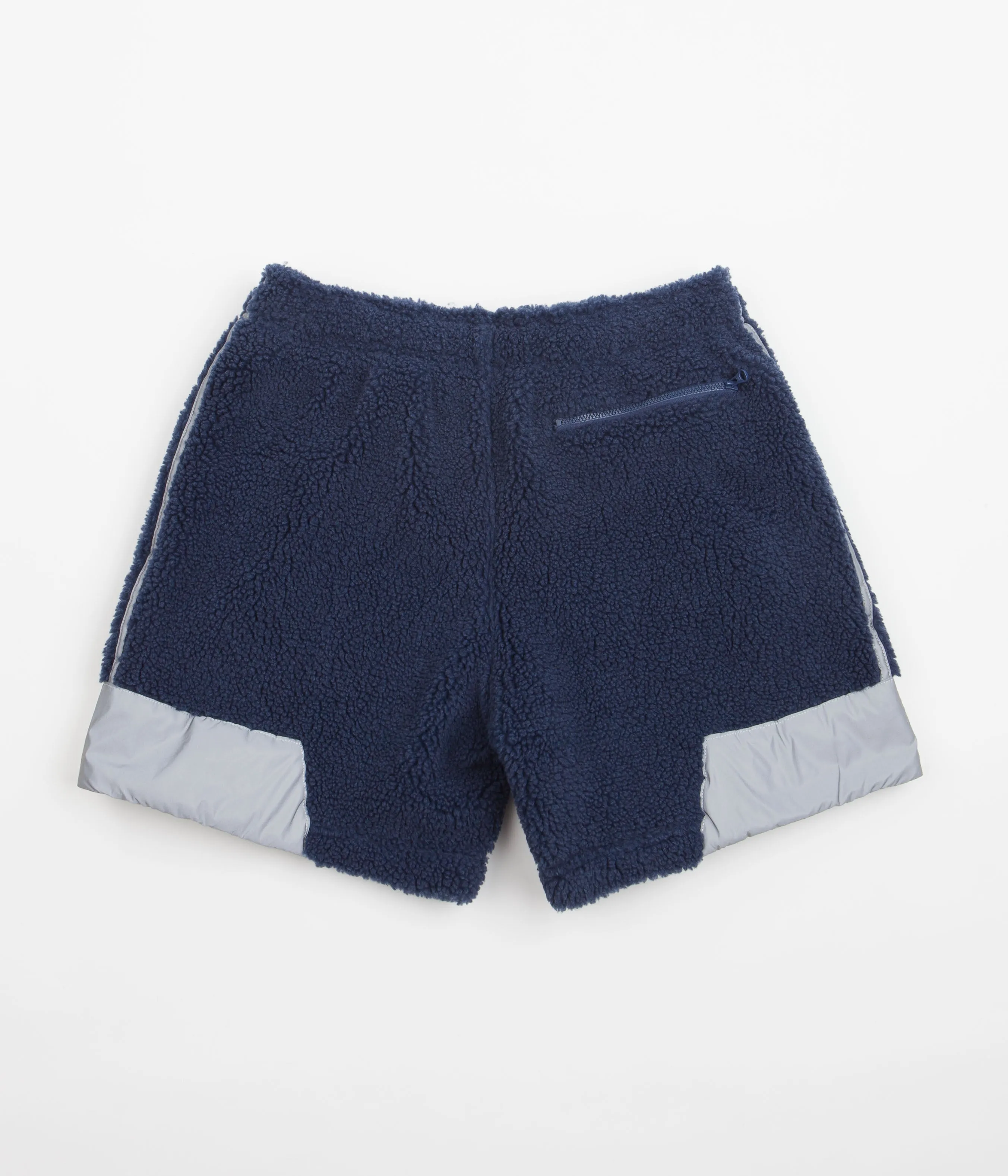 Adidas Blondey Sherpa Shorts - Mineral Blue / Reflective Silver