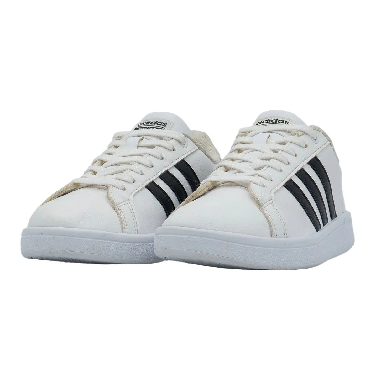 Adidas Cloudfoam Advantage Low-Top Sneakers Leather White Colour For Women