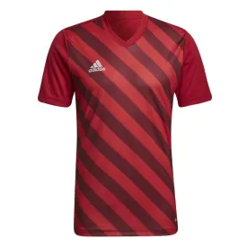 Adidas Entrada Striped Jersey - Adult - Red / Black