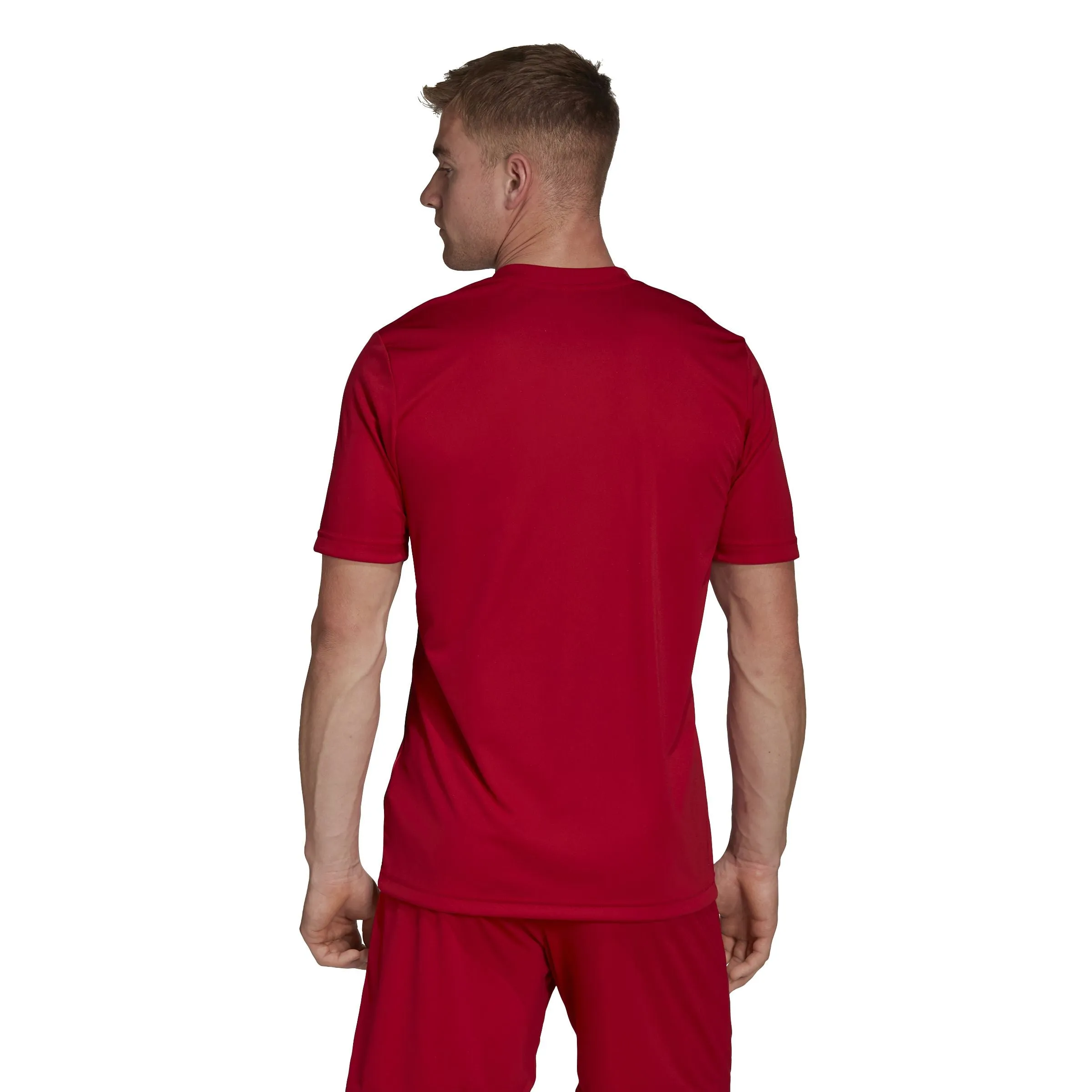 Adidas Entrada Striped Jersey - Adult - Red / Black