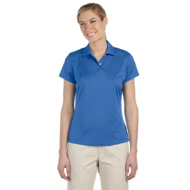 adidas Golf Women's ClimaLite Gulf Blue S/S Textured Polo