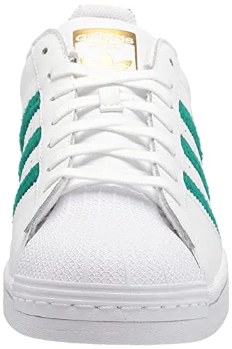 adidas Originals Men's Superstar Sneaker, White/White/Gold Metallic, 7