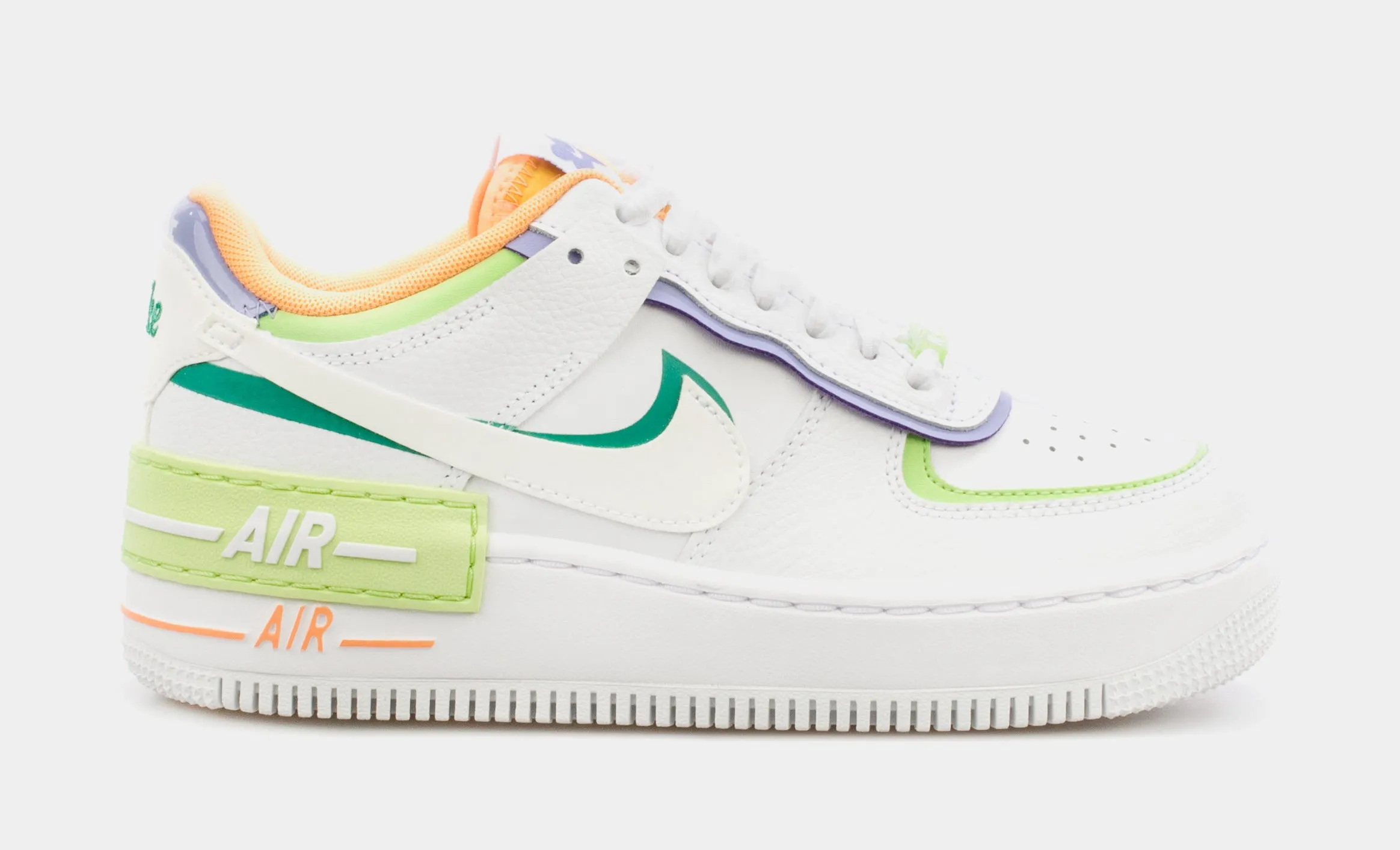 Air Force 1 Shadow Womens Lifestyle Shoes (White/Orange)