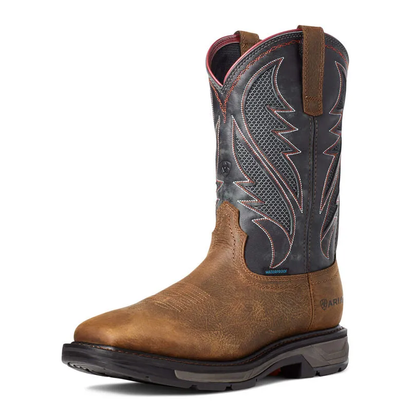 Ariat Men's Workhog XT VenTEK WP Work Boot - Rye Brown/Storm 10035984