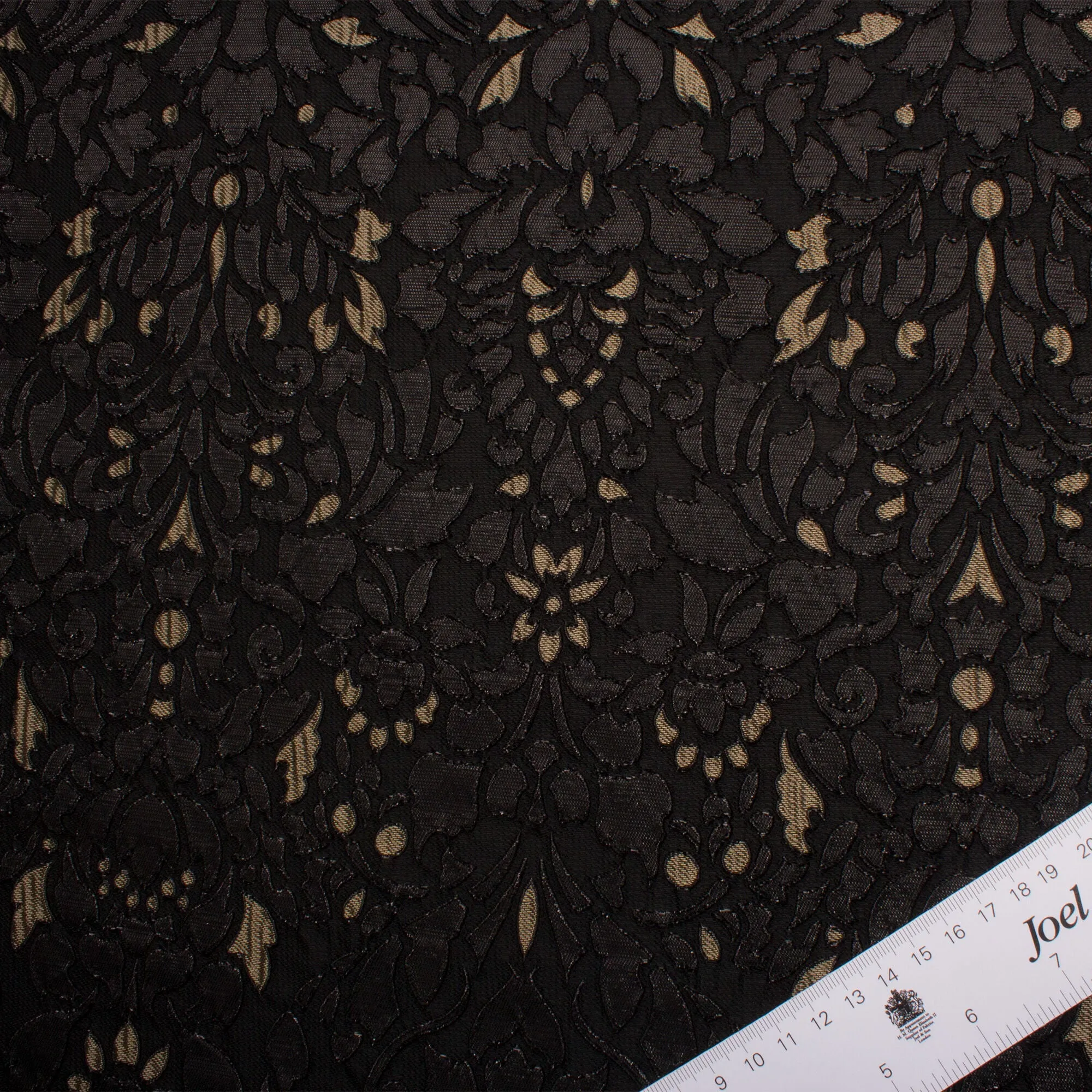 Black with Gold Metallic Brocade