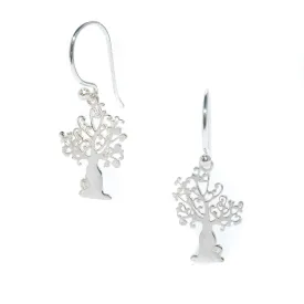 Boab Tree of Life Earrings Silver