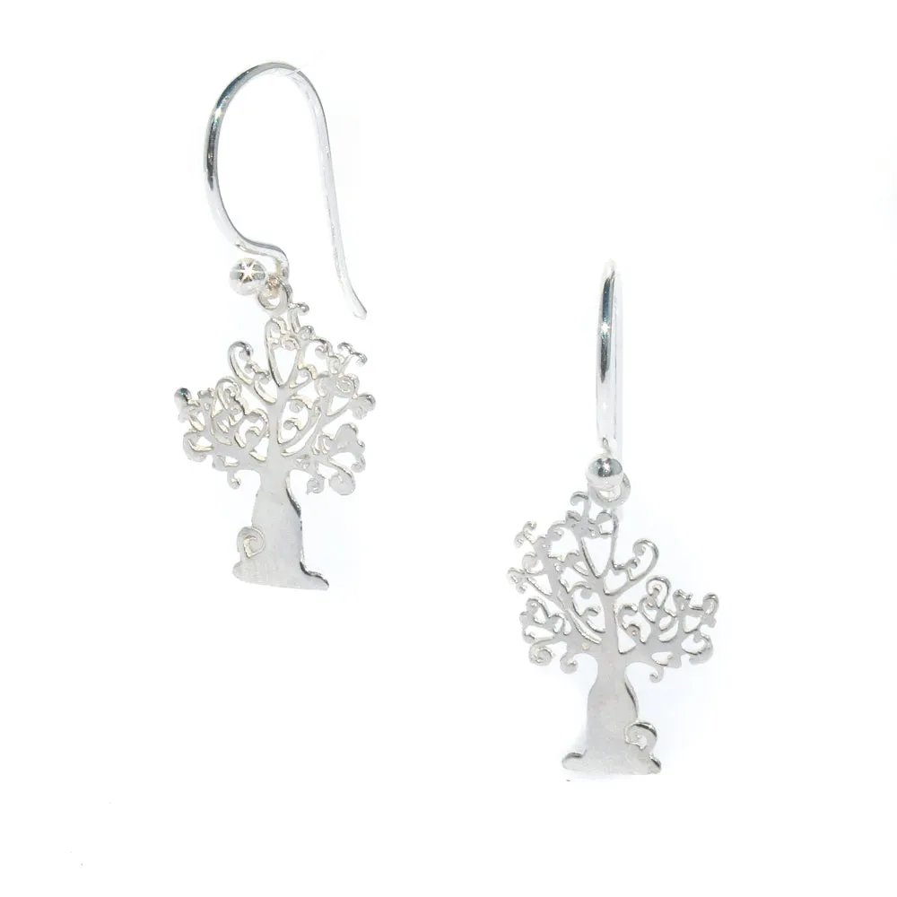 Boab Tree of Life Earrings Silver