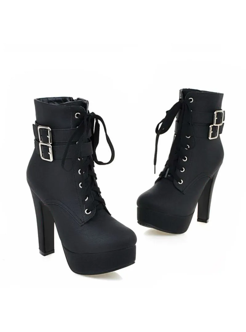 Boots High Heels Ankle Boots Platform Shoes Brand