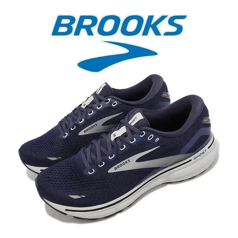 BROOKS Ghost15 Men Running Shoes Lightweight Shock Absorbing Anti-Slip Sneakers Cushioned Soft Sole Long Distance Running Shoes