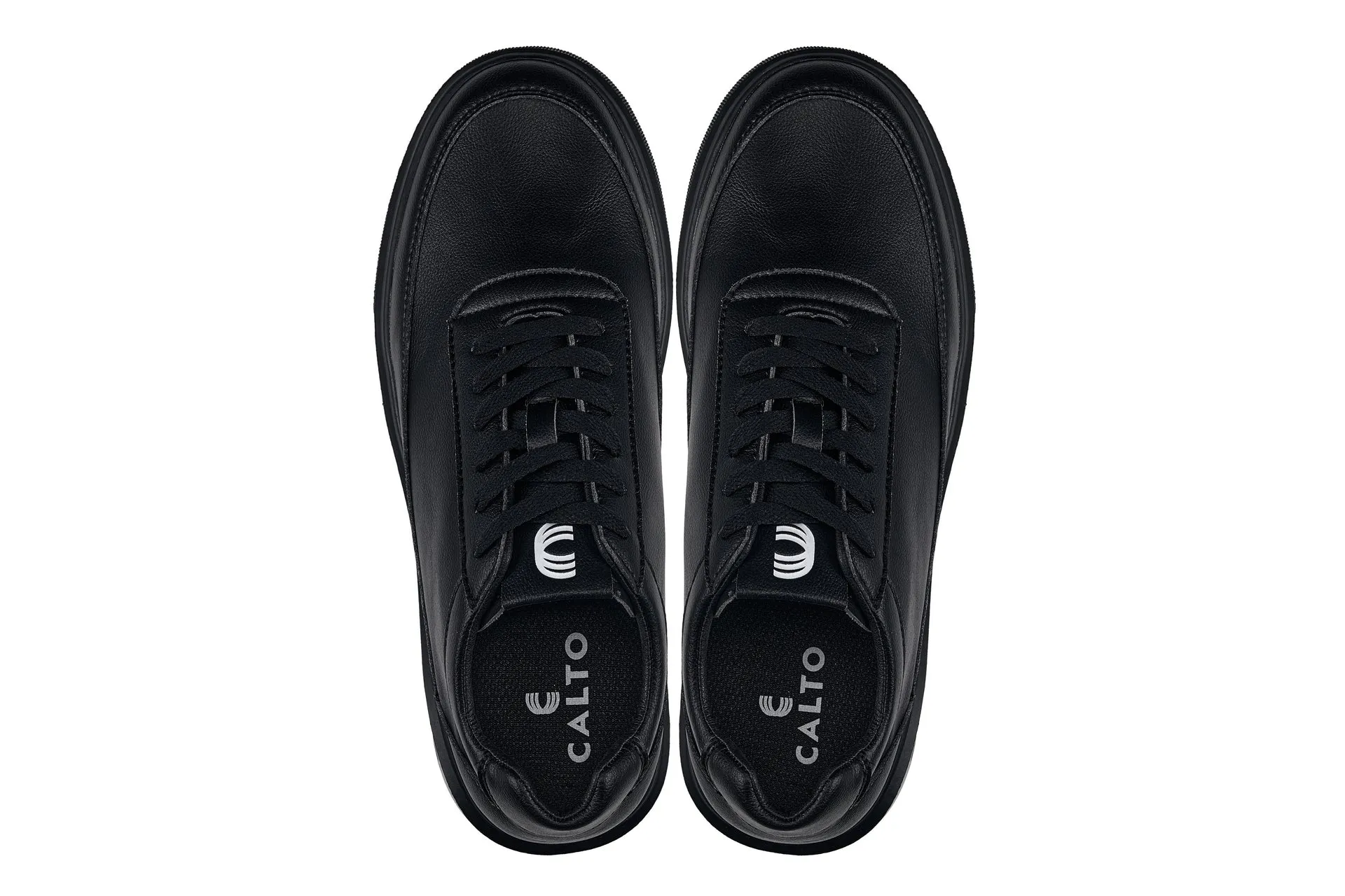 CALTO - X1646 - 2.8 Inches Taller (Pitch Black) - Lightweight Sneakers