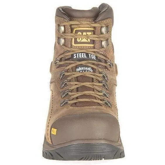 CAT Men's Diagnostic Hi WP Insulated Stl Toe Work Boot - Brown- P89940