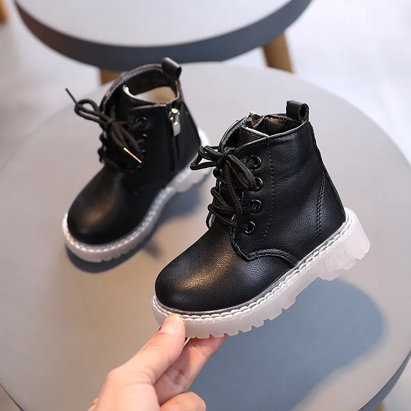 Children Fashion Boots Girls Short Boots with Zip Boys