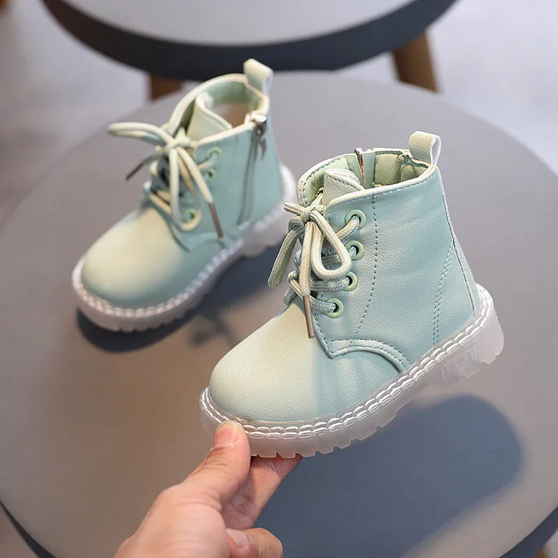 Children Fashion Boots Girls Short Boots with Zip Boys