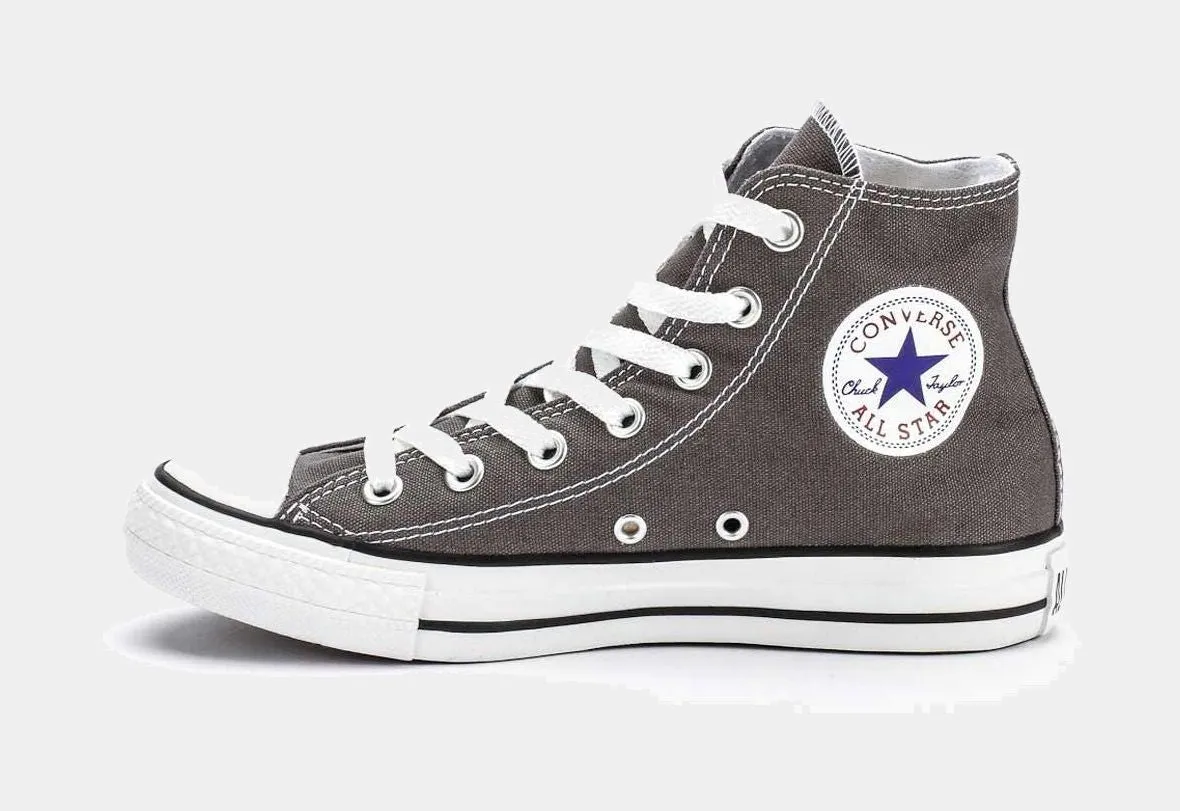 Chuck Taylor All Star Classic Colors High Solid Canvas Mens Lifestyle Shoes (Charcoal/White)