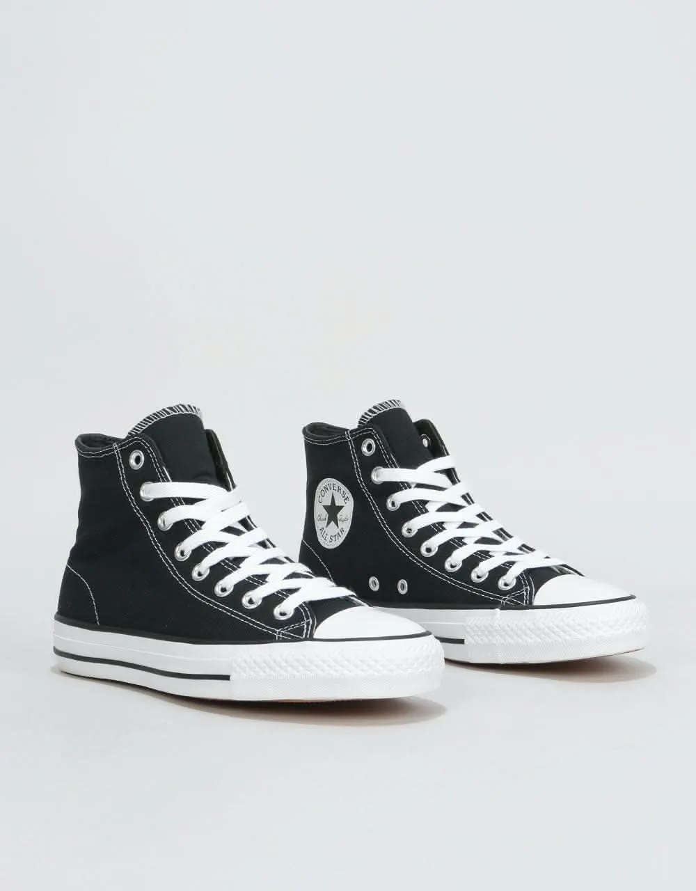 Converse CTAS Pro High Canvas Skate Shoes - Black/Black/White