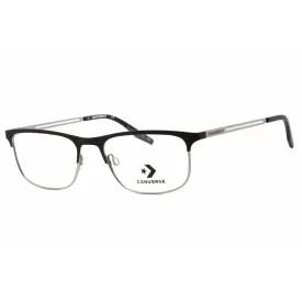 Converse Men's Eyeglasses - Full Rim Matte Black Metal Rectangular Frame | CV1000 001