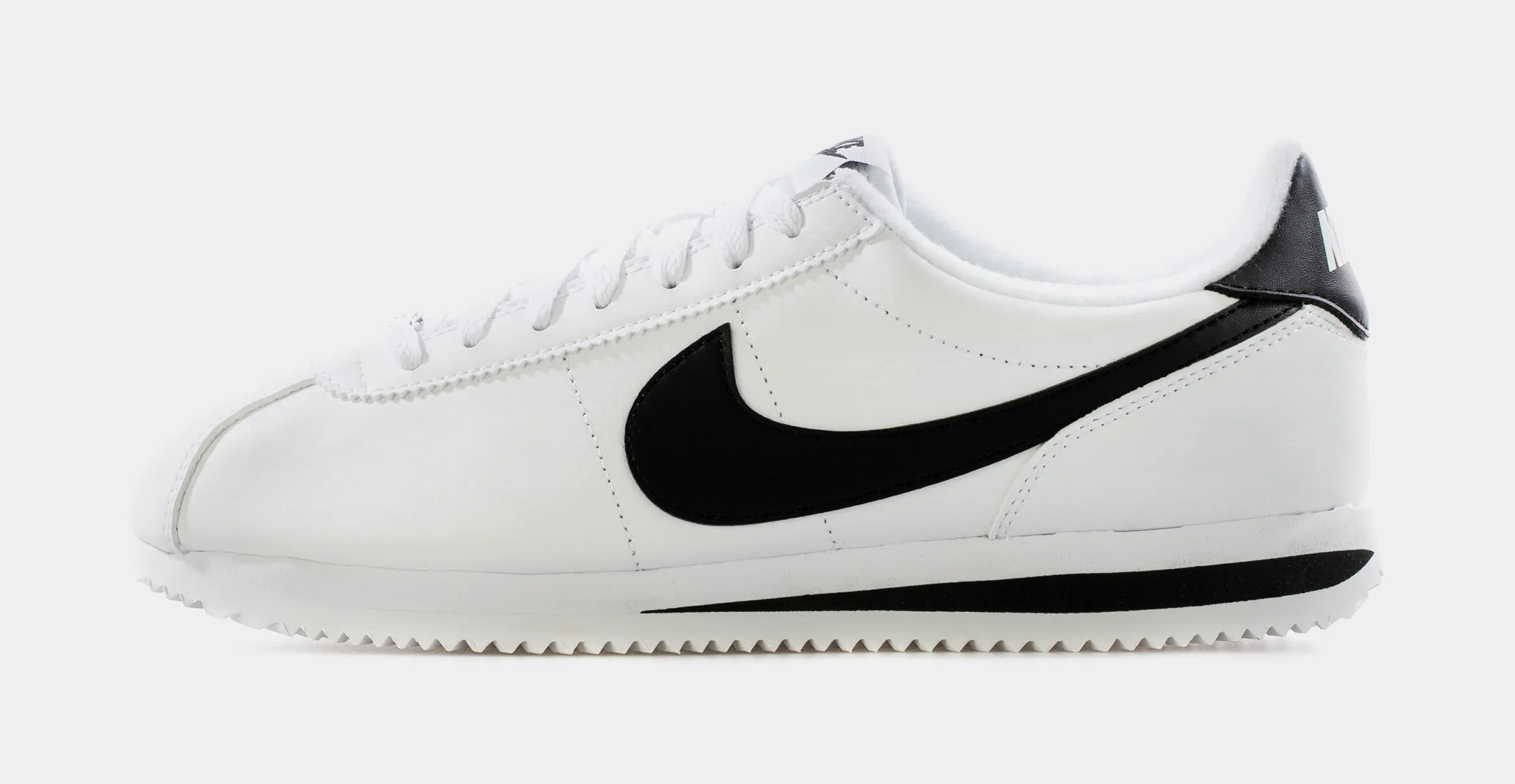 Cortez Basic Leather Classic Mens Lifestyle Shoe (White/Black)