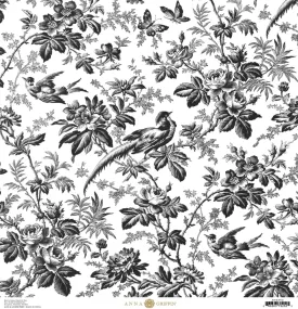 Floral Toile Black - Anna Griffin Cardstock