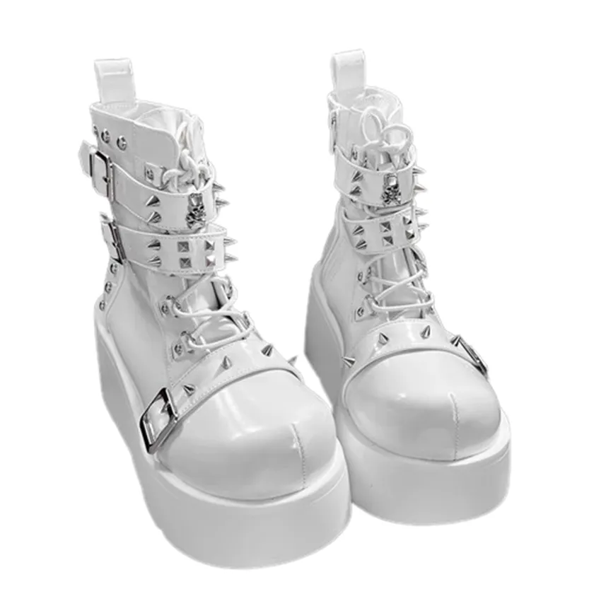 Funki Buys | Boots | Women's Gothic Platform Wedge Boots