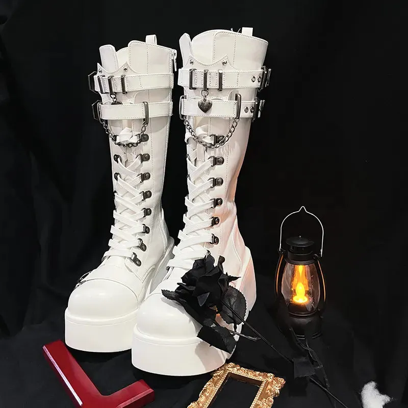 Funki Buys | Boots | Women's Gothic Platform Wedge Boots