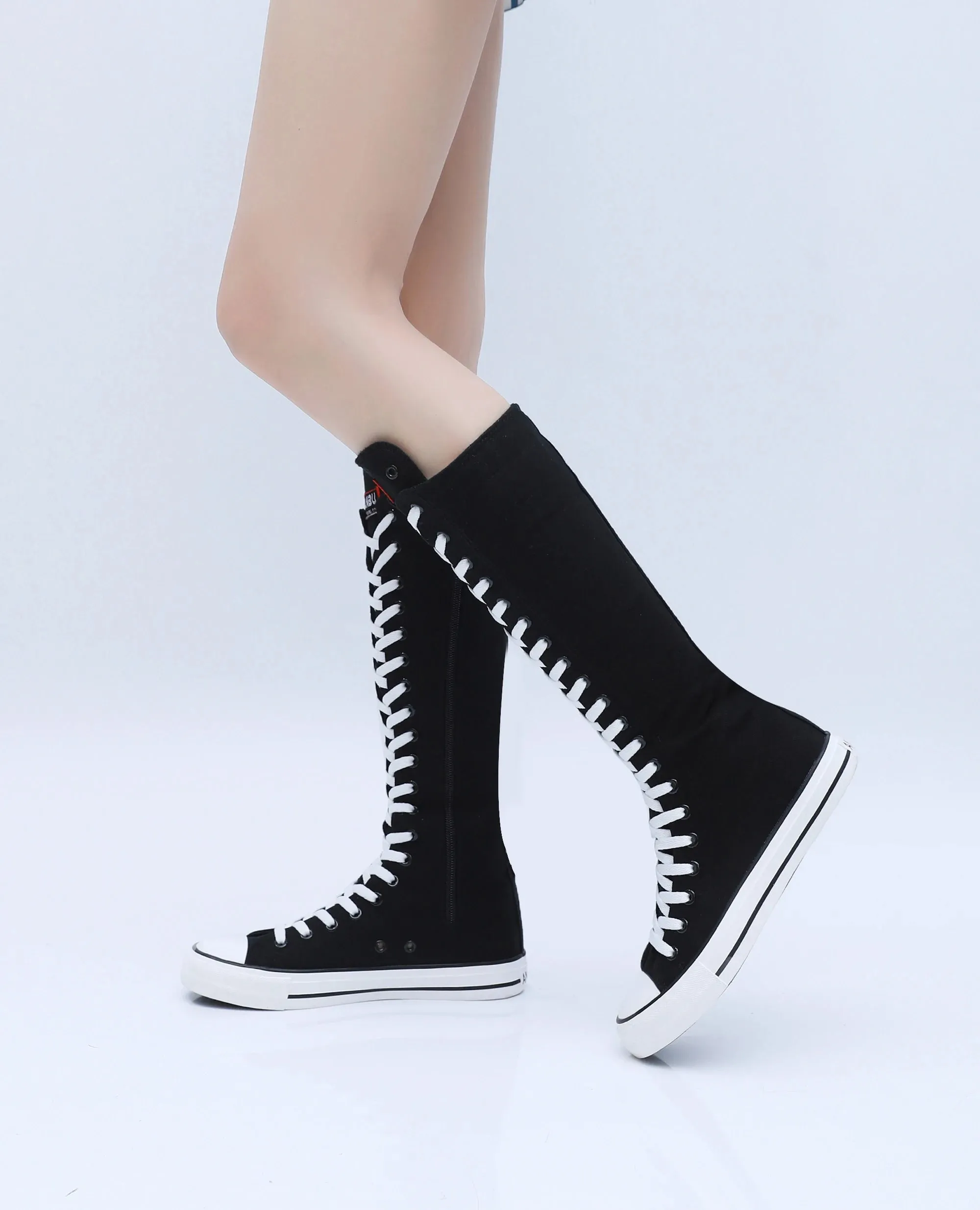 Funki Buys | Boots | Women's High Top Lace Up Canvas Boots