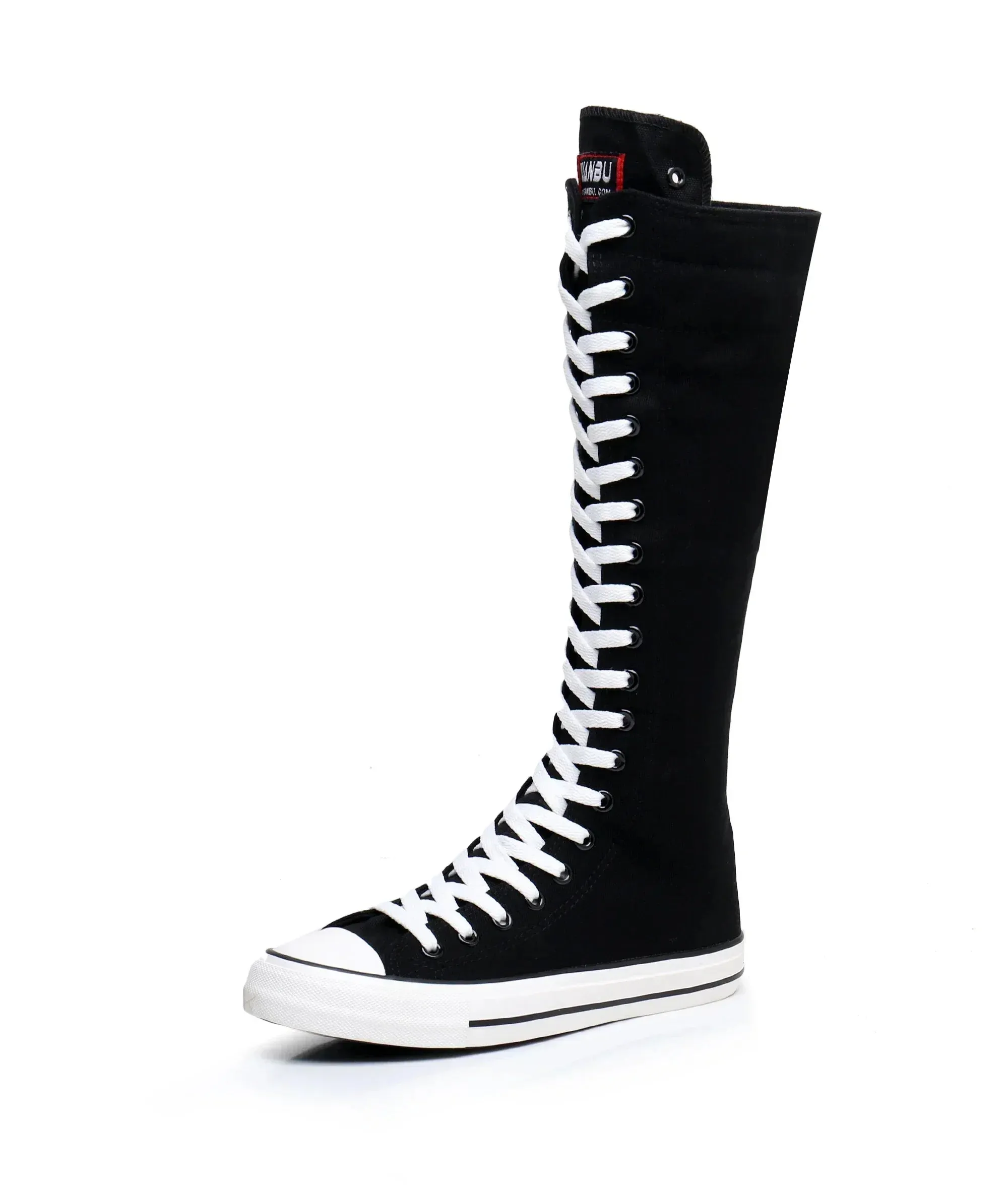 Funki Buys | Boots | Women's High Top Lace Up Canvas Boots