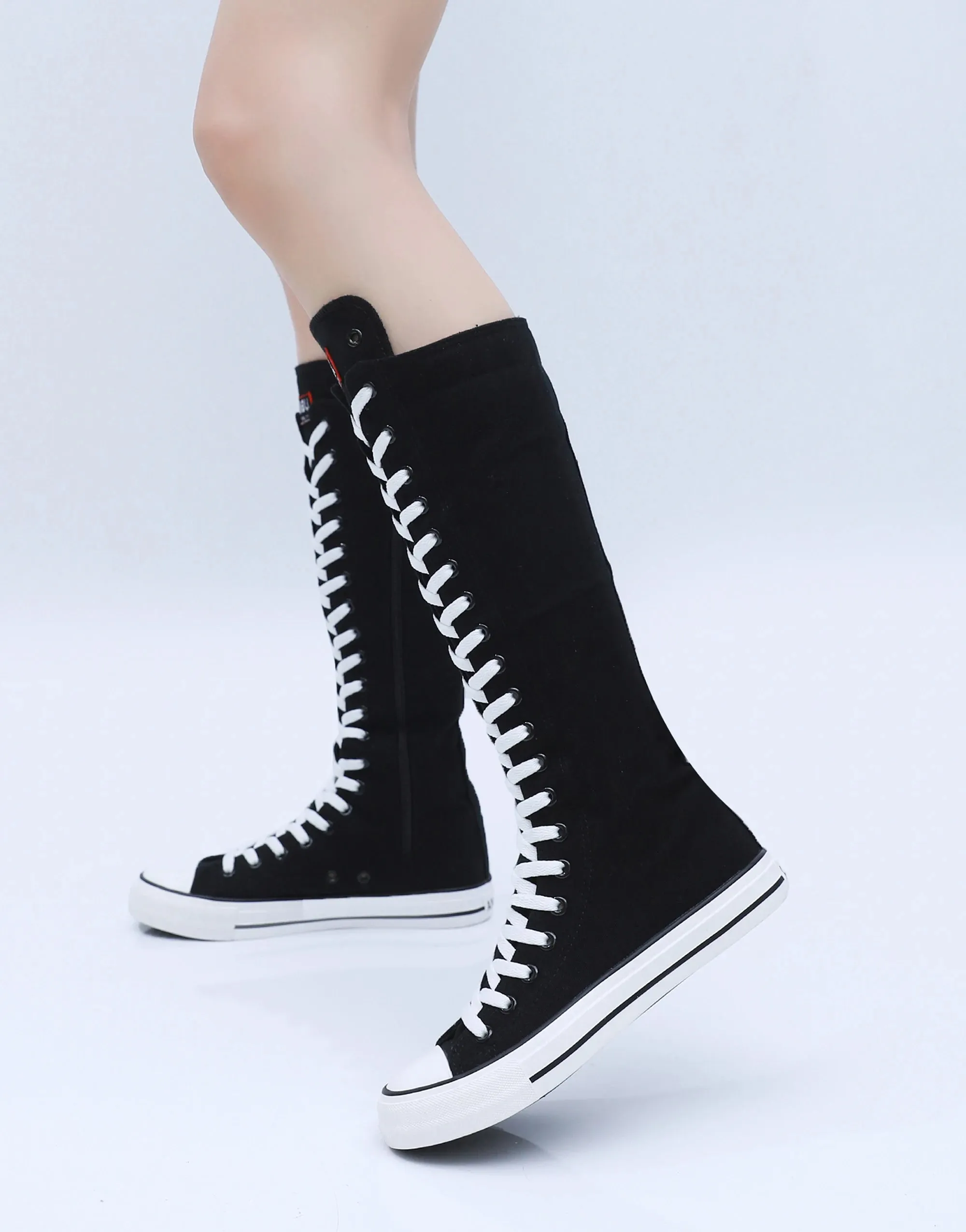 Funki Buys | Boots | Women's High Top Lace Up Canvas Boots