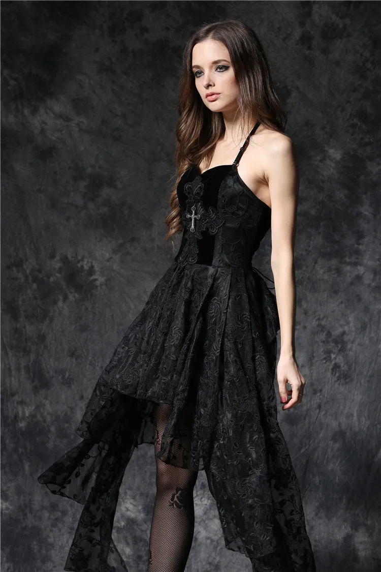 Gothique elegant dead souls cross dress with side long designs DW063