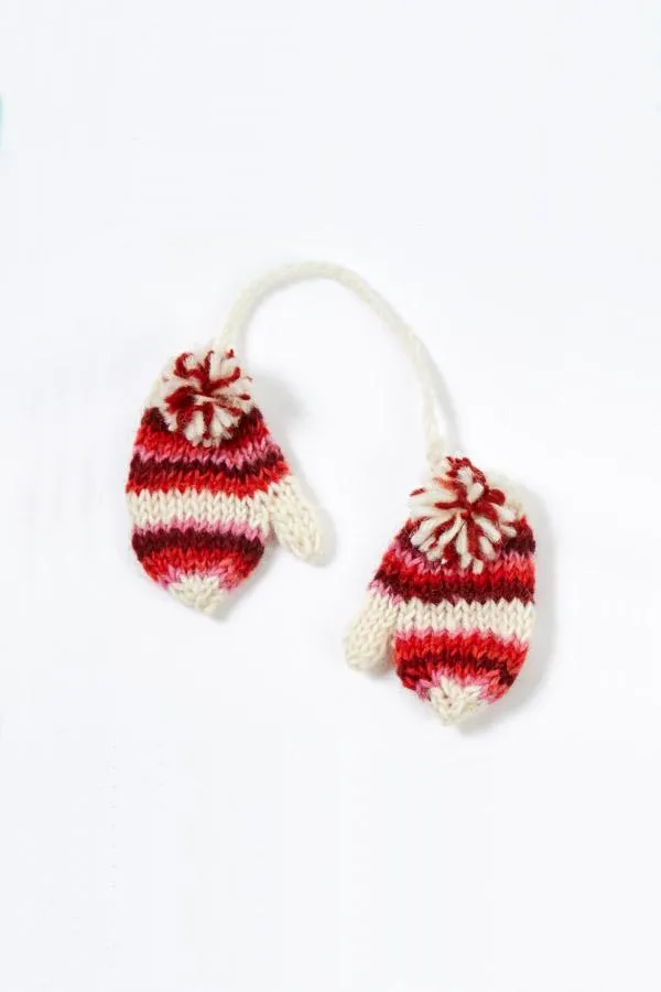 Hand Knit Tiedye Mittens Ornament