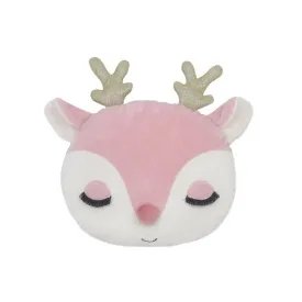 Holiday Pillow | Accent Pillow- Pink Reindeer| Mon Ami