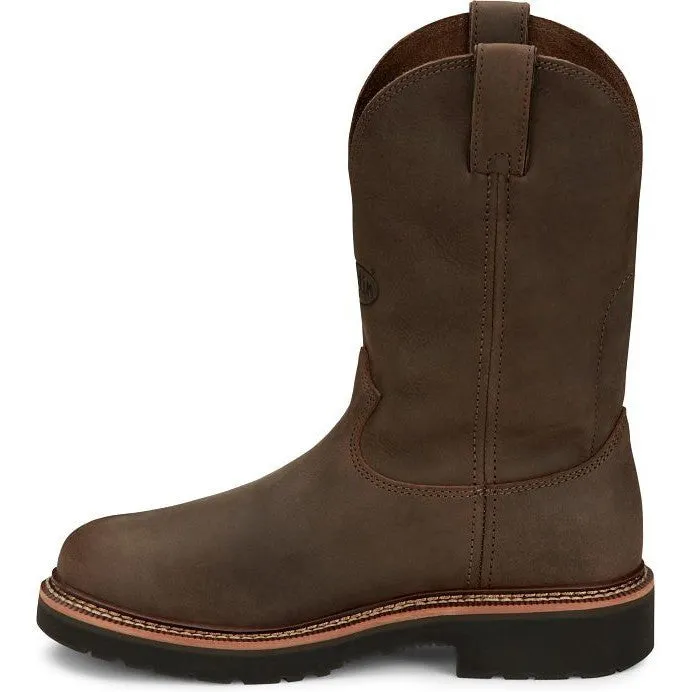 Justin Men's Carbide 11" Western Work Boot -Brown- OW4440