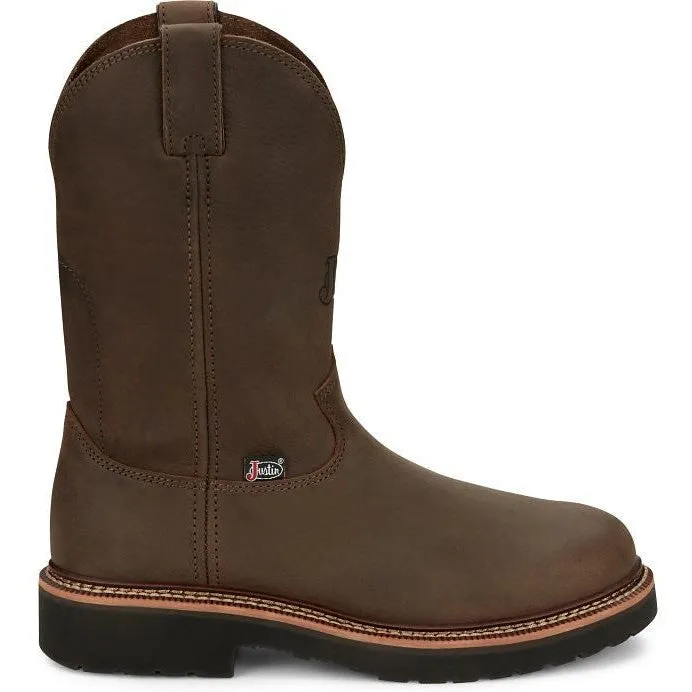 Justin Men's Carbide 11" Western Work Boot -Brown- OW4440