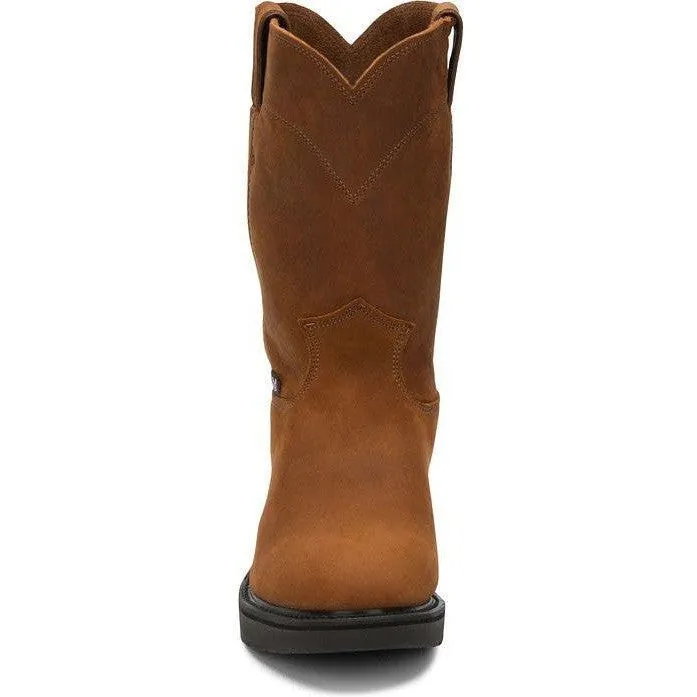 Justin Men's Conductor 10" USA Western Work Boot -Brown- 4760