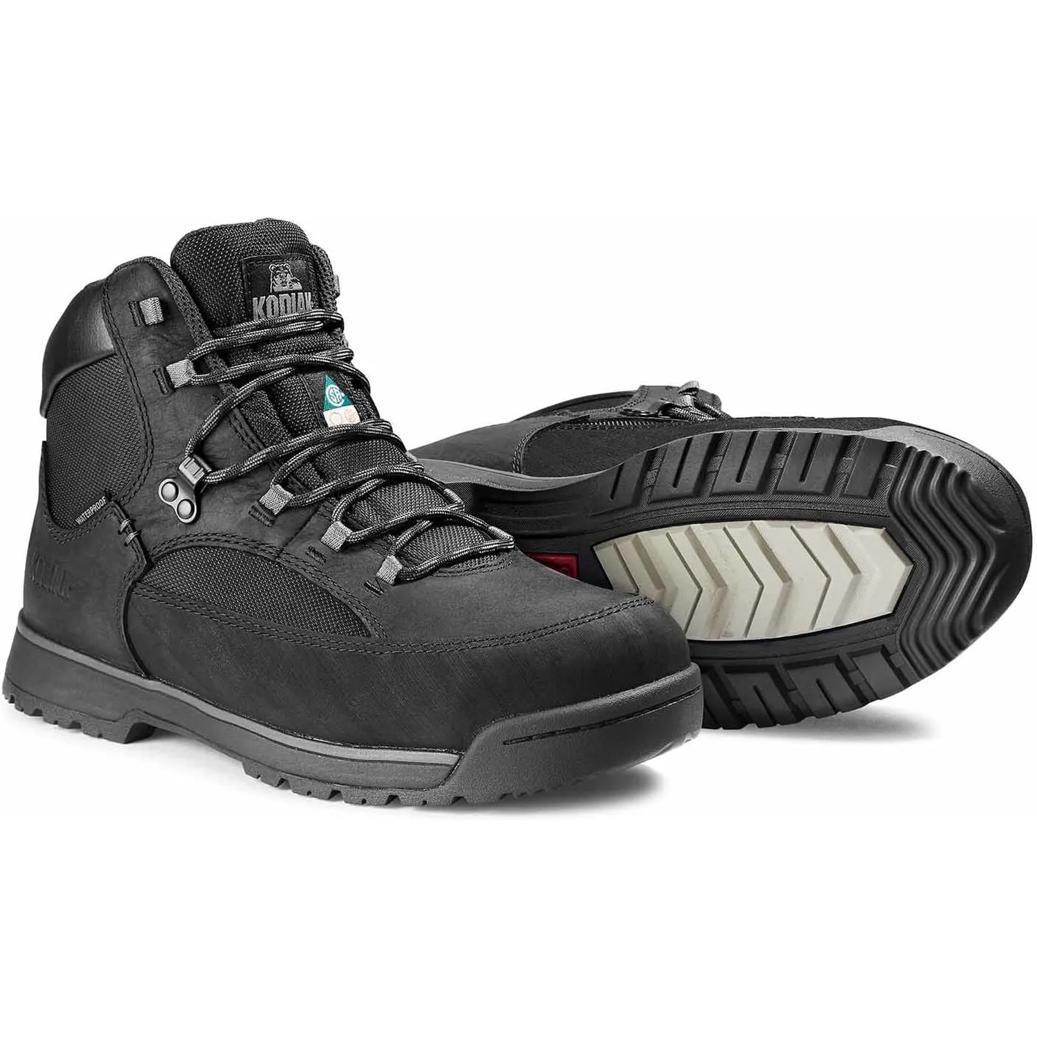 Kodiak Men's Greb Classic Steel Toe WP Hiker Safety Work Boot -Black- 834XBK