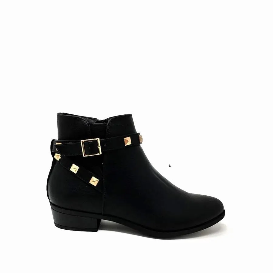 Leti Rock Stud Block Heel Ankle Boot