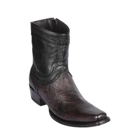 Los Altos Boots Mens #76B9738 Low Shaft European Square Toe | Genuine Smooth Ostrich Leather Boots | Color Faded Gray