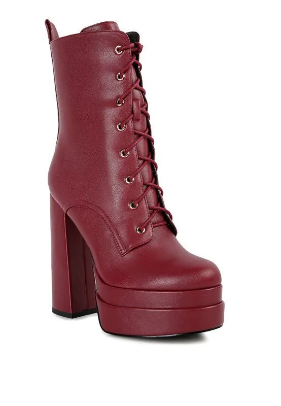 Meowsterpiece Faux Leather High-Heeled Ankle Boots