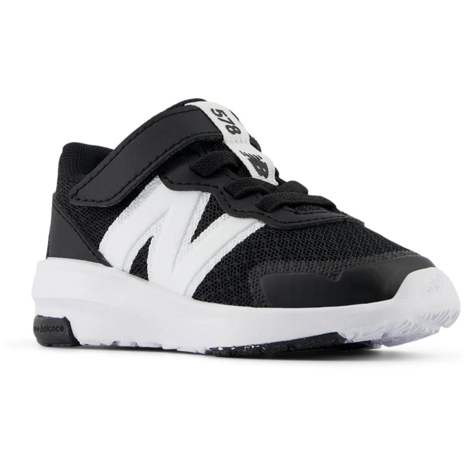 New Balance Black New Balance FreshFoam 578 Kids Bungee Lace With Top Strap