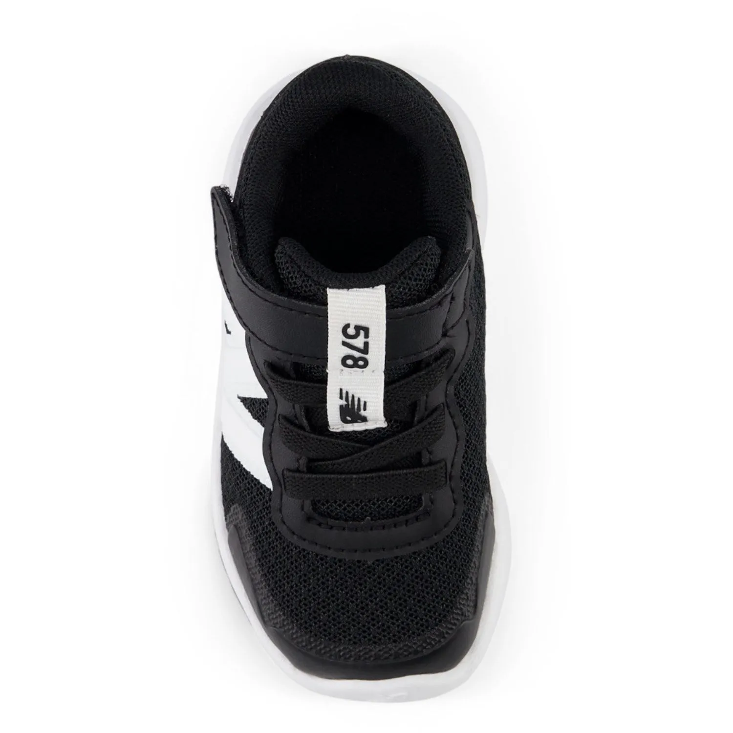 New Balance Black New Balance FreshFoam 578 Kids Bungee Lace With Top Strap