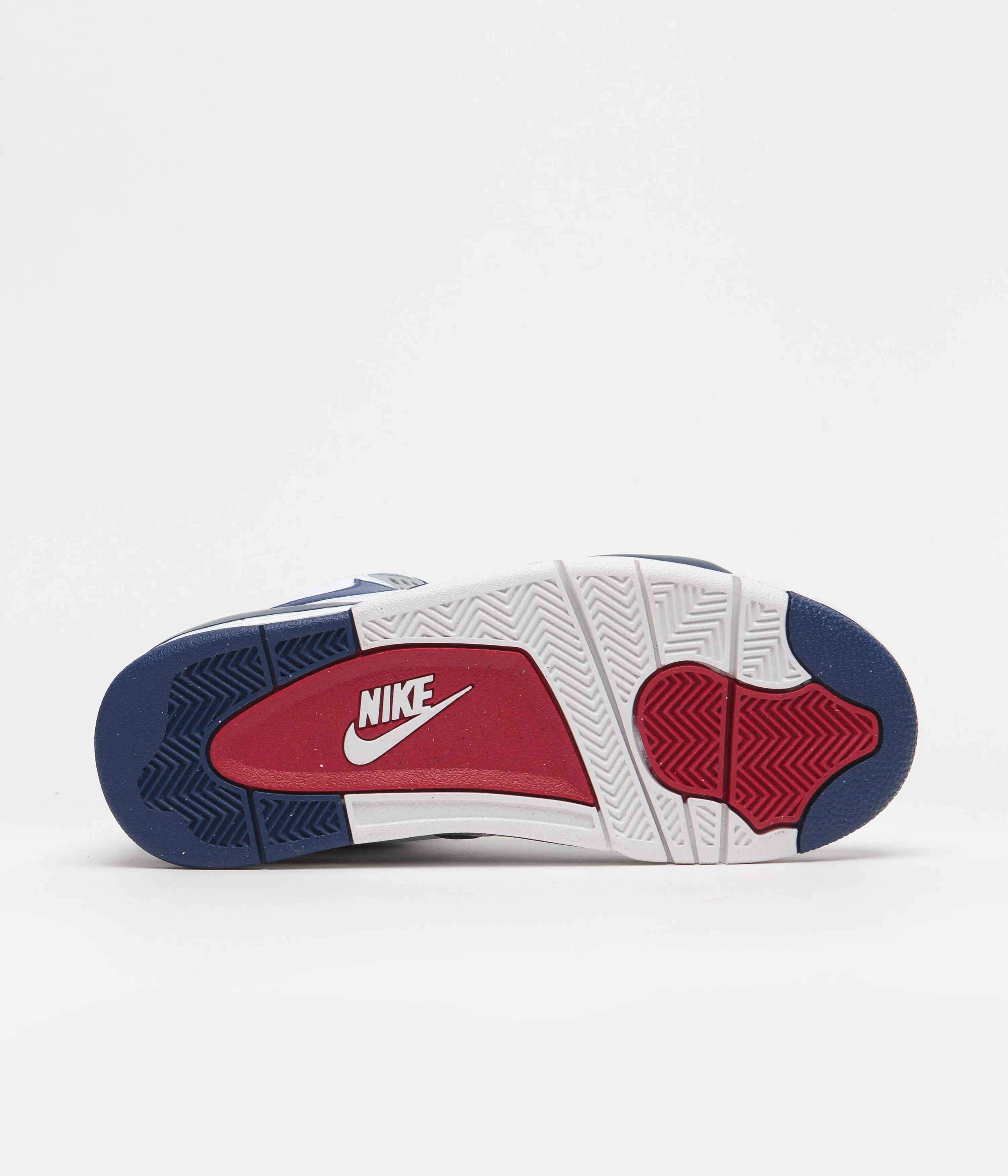 Nike Air Flight 89 Shoes - White / Dark Royal Blue - Varsity Red