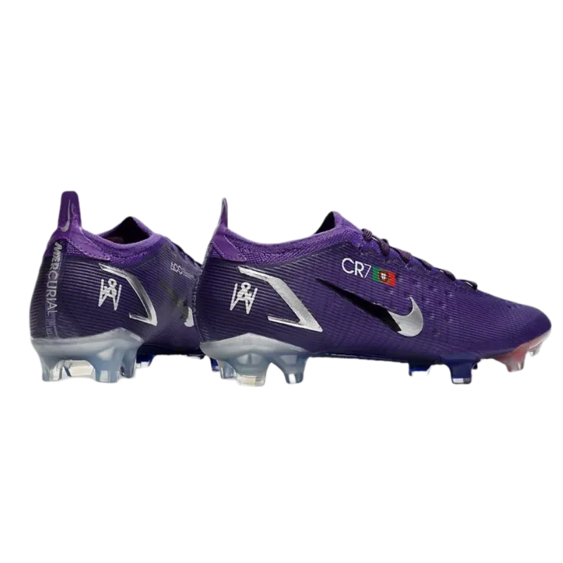 Nike Mercurial Vapor 14 Elite FG Ronaldo CR7 Purple Silver - Goatkits Boots