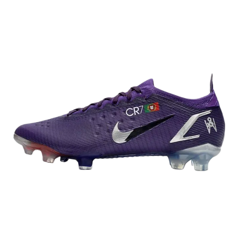 Nike Mercurial Vapor 14 Elite FG Ronaldo CR7 Purple Silver - Goatkits Boots