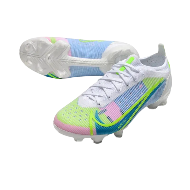 Nike Mercurial Vapor 14 Elite FG White Bleu Volt - Goatkits Boots