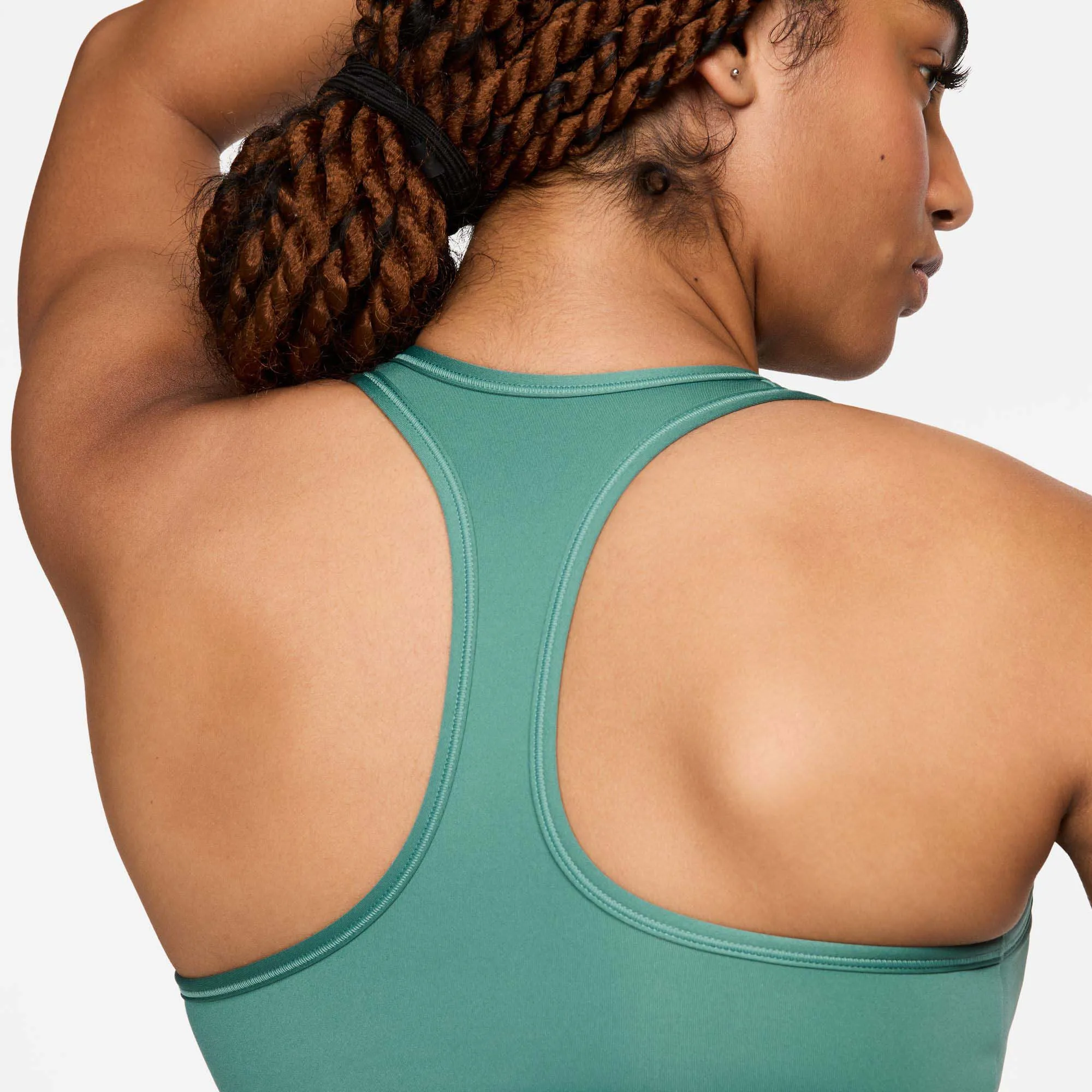 Nike | Women's Swoosh Medium Support Padded Sports Bra - Bicoastal/White