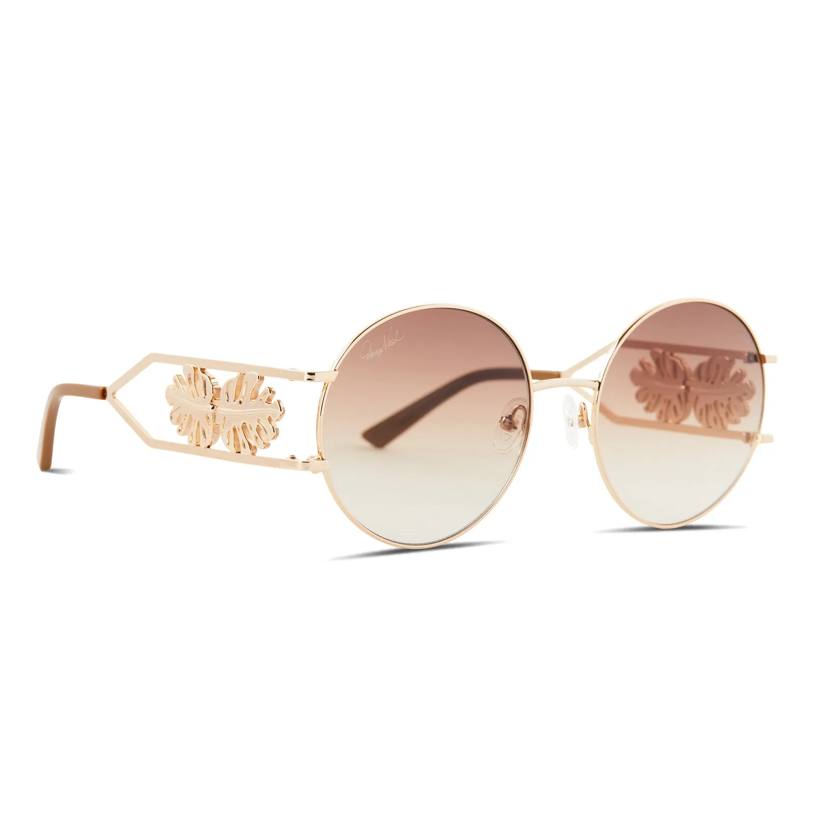 PATRICIA NASH - FAYE   SHINY GOLD   BROWN GRADIENT SUNGLASSES