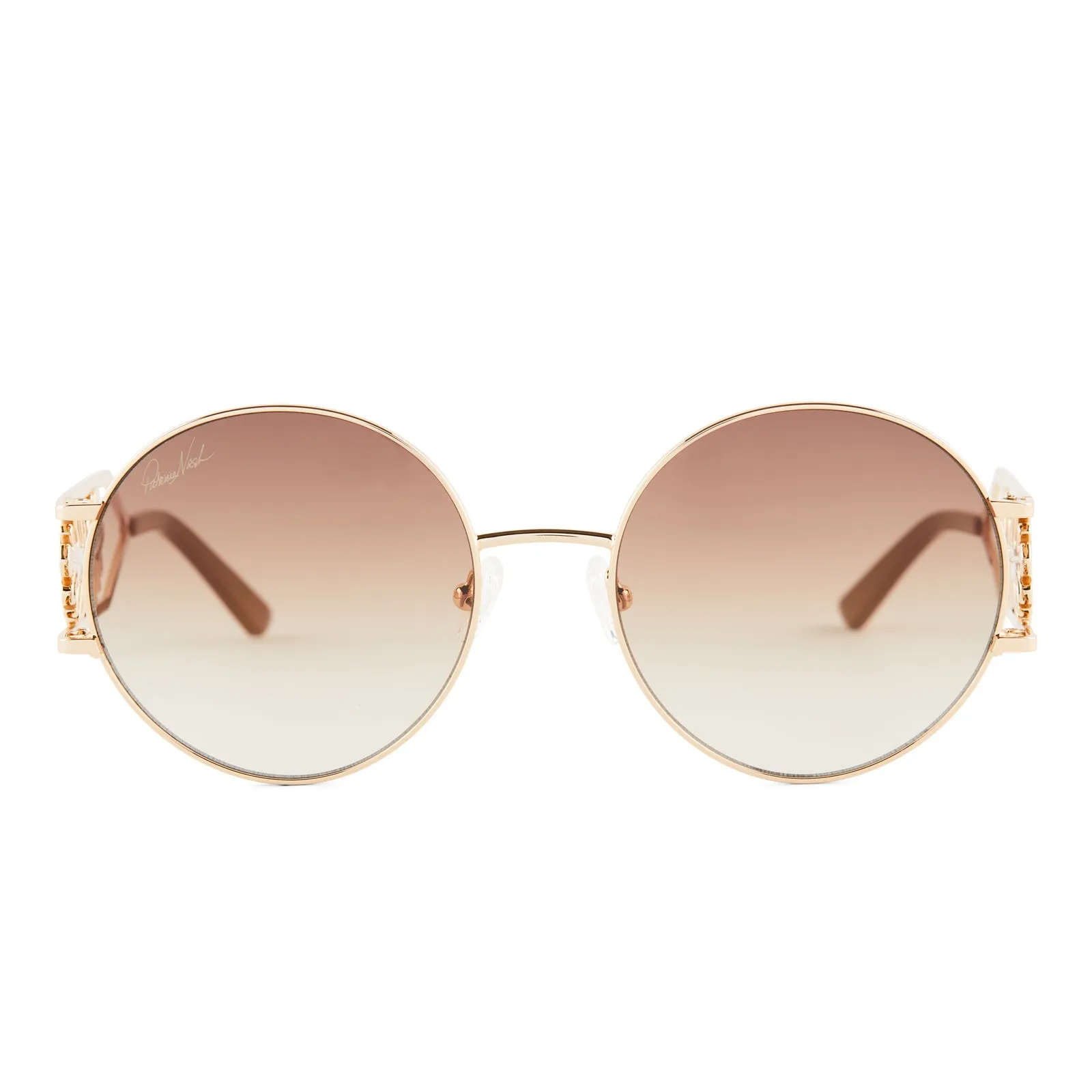 PATRICIA NASH - FAYE   SHINY GOLD   BROWN GRADIENT SUNGLASSES